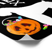 Süßes oder Saures Black Russian Terrier Halloween Poster (Ecke)