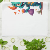 Süßes oder Saures Candy Monster � Halloween T-Shir Geschirrtuch (Gefaltet)