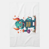 Süßes oder Saures Candy Monster � Halloween T-Shir Geschirrtuch (Vertikal)
