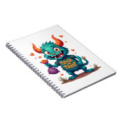 Süßes oder Saures Candy Monster � Halloween T-Shir Notizblock (Rechte Seite)