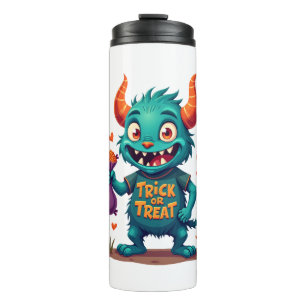 Süßes oder Saures Candy Monster – Halloween T-Shir Thermosbecher