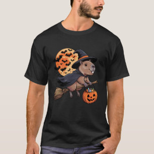 Süßes oder Saures Capybara Hexe Halloween Kürbis C T-Shirt