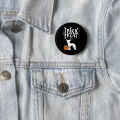 Süßes oder Saures Chinesischer Crested-Halloween-H Button (Beispiel)