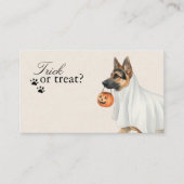 Süßes oder Saures Deutscher Schäferhund Halloween Mitteilungskarte (Vorderseite)