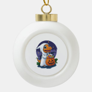 Süßes-oder-Saures-Dino Keramik Kugel-Ornament