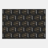 Süßes oder Saures. Dünne Frau trägt Lampe Geschenkpapier Set (Vorderseite)