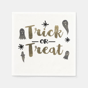 Süßes oder Saures Geister Chic Moderne Halloween-P Serviette