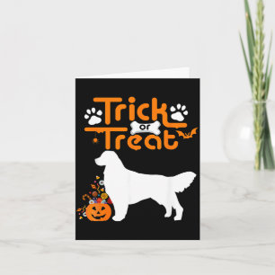 Süßes oder Saures Golden Retriever Hund Halloween Karte