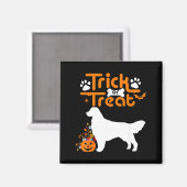 Süßes oder Saures Golden Retriever Hund Halloween Magnet (Vorderseite/Rückseite)