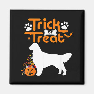 Süßes oder Saures Golden Retriever Hund Halloween Magnet