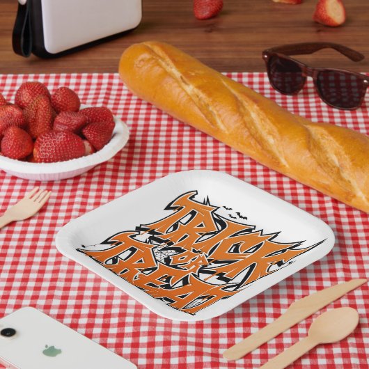 Süßes oder Saures Graffiti Pappteller (Picknick)