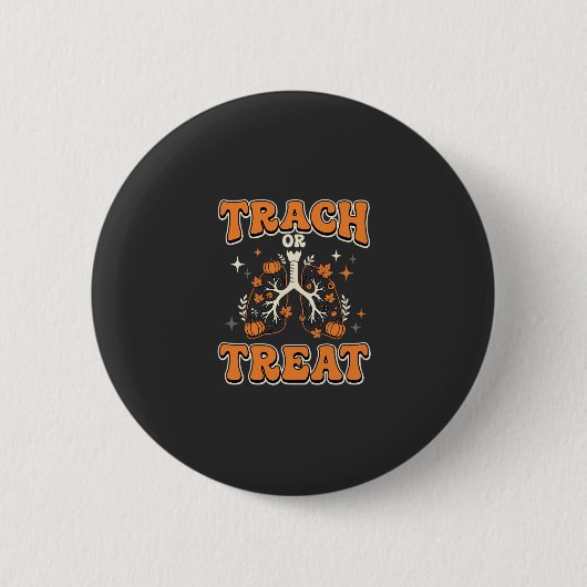 Süßes oder Saures Halloween Atemwegsdesign Button (Vorderseite)