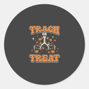 Süßes oder Saures Halloween Atemwegsdesign Runder Aufkleber