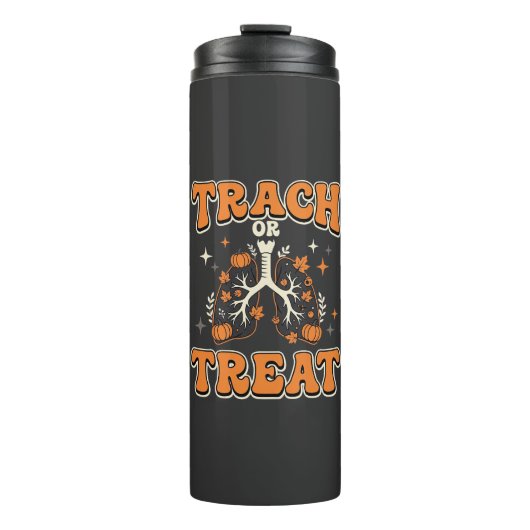 Süßes oder Saures Halloween-Atemwegsdesign Thermosbecher (Vorderseite)