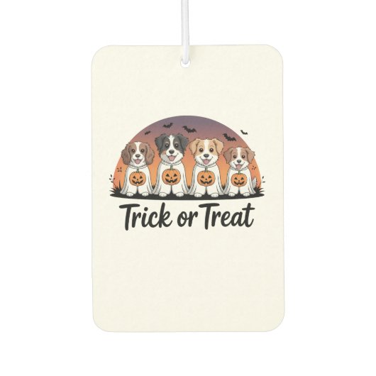Süßes oder Saures Halloween Autolufterfrischer (Vorderseite)