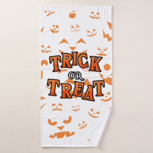 Süßes oder Saures Halloween Badehandtücher Set Badehandtuch