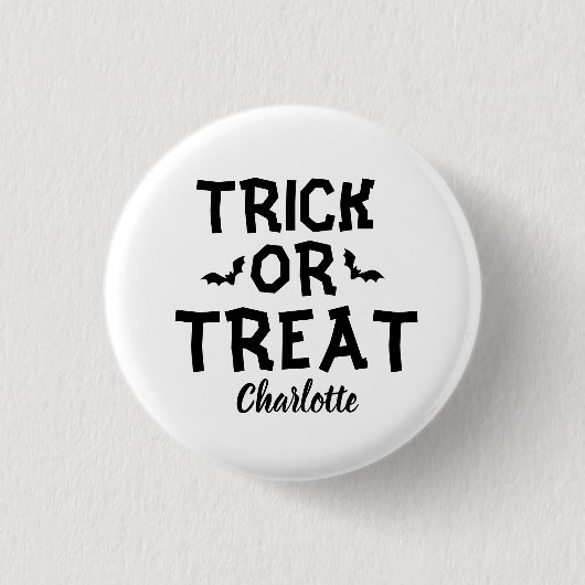 Süßes oder Saures Halloween Button (Vorderseite)