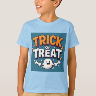 Süßes oder Saures Halloween-Cartoon-Geist T-Shirt