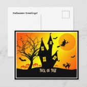 Süßes oder Saures, Halloween Einladungspostkarte (Vorne/Hinten)