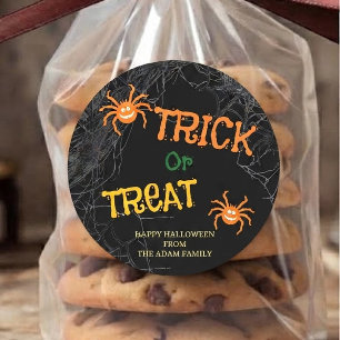Süßes oder Saures Halloween Favor Geschenktüten Au Runder Aufkleber