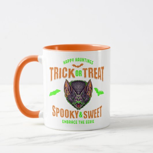 Süßes oder Saures Halloween-Fledermäuse Tasse (Links)