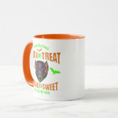 Süßes oder Saures Halloween-Fledermäuse Tasse (Vorderseite Links)