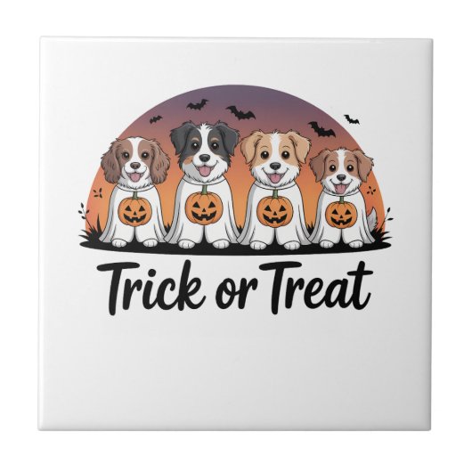 Süßes oder Saures Halloween Fliese (Vorderseite)