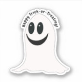 Süßes-oder-Saures Halloween-Geist Aufkleber (Vorderseite)
