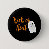 Süßes oder Saures Halloween-Geist Button (Vorderseite)