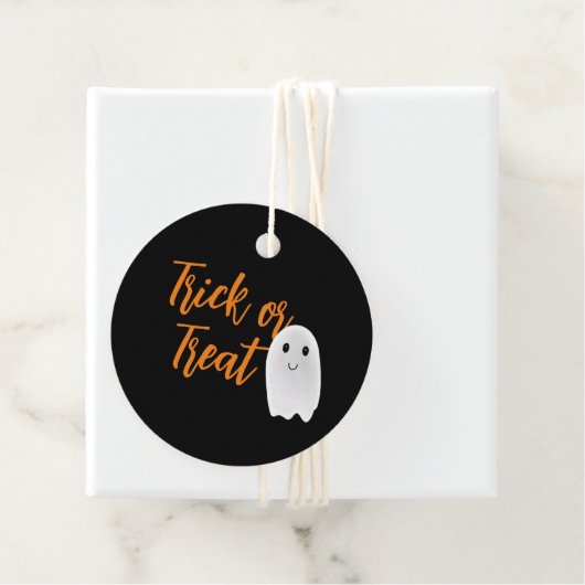 Süßes oder Saures Halloween-Geist Geschenkanhänger (Beispiel)