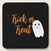 Süßes oder Saures Halloween-Geist Getränkeuntersetzer (Vorderseite)