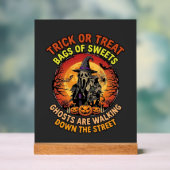 Süßes oder Saures Halloween Geist Kürbis Spuk-Haus Acrylschild (Neutral)