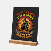 Süßes oder Saures Halloween Geist Kürbis Spuk-Haus Acrylschild (Winkel)