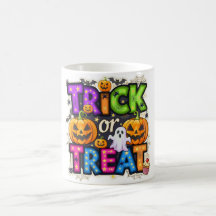 Süßes oder Saures Halloween-Geist-und-Kürbis-Tasse