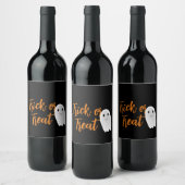 Süßes oder Saures Halloween-Geist Weinetikett (Flaschen)