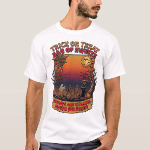 Süßes oder Saures Halloween Geister Zombies Sensen T-Shirt