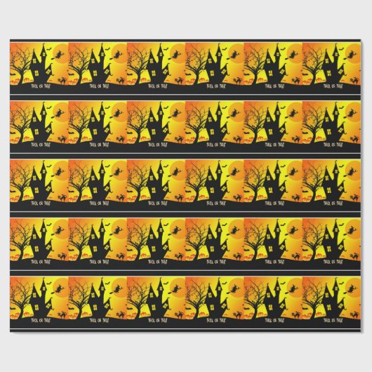 Süßes oder Saures, Halloween Geschenkpapier (Flach)