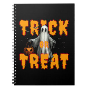 Süßes oder Saures Halloween gruselig Geist Kürbis Notizblock
