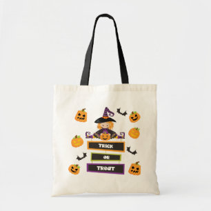 Süßes oder Saures Halloween Hexe Kürbis Tragetasche