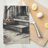 Süßes oder Saures Halloween Horror Geschirrtuch (Viertel Falte)