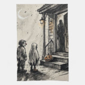Süßes oder Saures Halloween Horror Geschirrtuch (Vertikal)