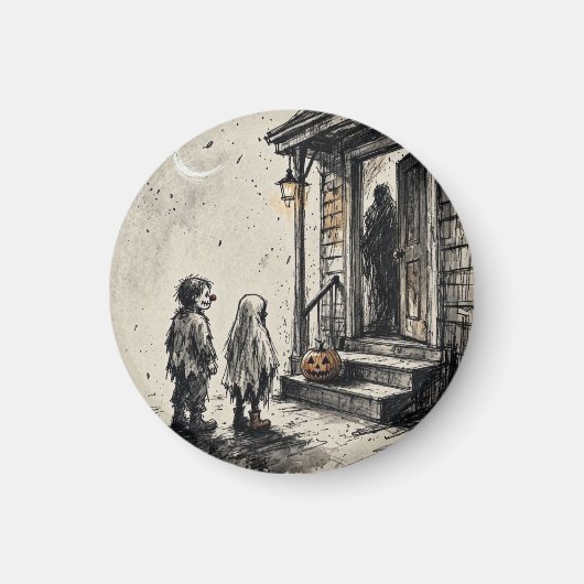 Süßes oder Saures Halloween Horror Magnet (Vorne)