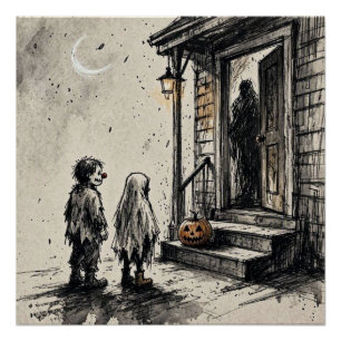 Süßes oder Saures Halloween-Horror Poster