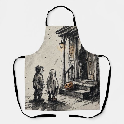 Süßes oder Saures Halloween-Horror Schürze (Vorderseite)