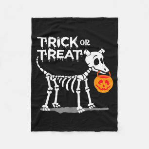 Süßes oder Saures Halloween Hund Fleecedecke