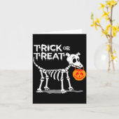 Süßes oder Saures Halloween Hund Karte (Gelbe Blume)