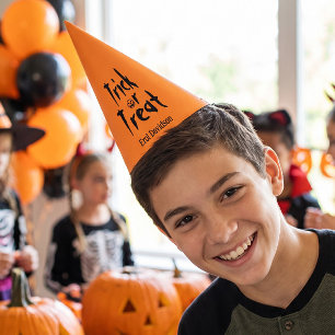 Süßes oder Saures Halloween individuell angepasst Partyhütchen