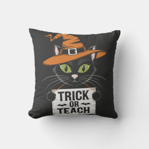 Süßes oder Saures Halloween-Katze - Lustiger Lehre Kissen