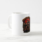Süßes oder Saures Halloween-Killer-Skelett-Axt Rot Kaffeetasse (Vorderseite Links)