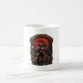 Süßes oder Saures Halloween-Killer-Skelett-Axt Rot Kaffeetasse (Mittel)